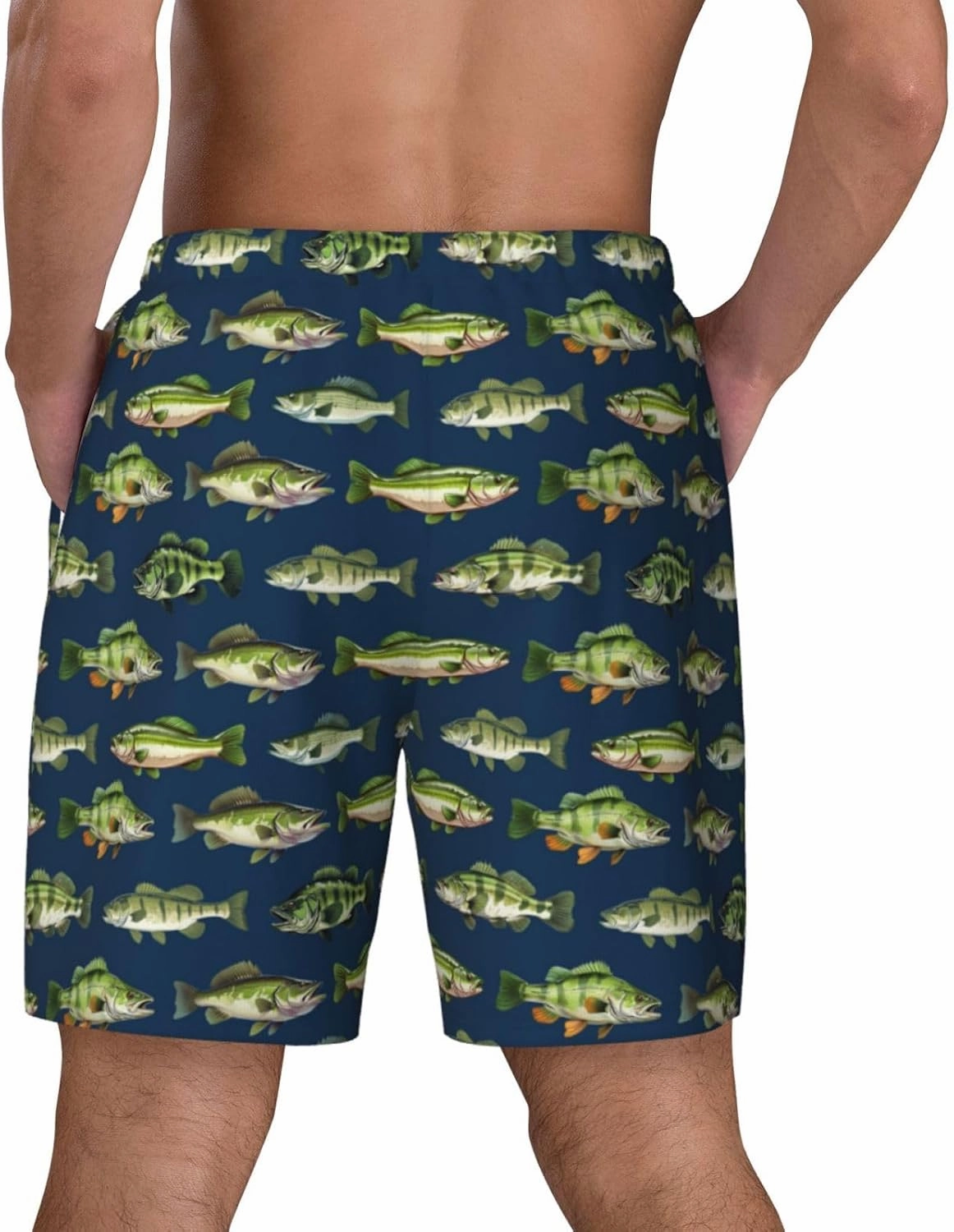 Mens Swim Trunks with Compression Liner 9 Inch Inseam Quick Dry Board Shorts