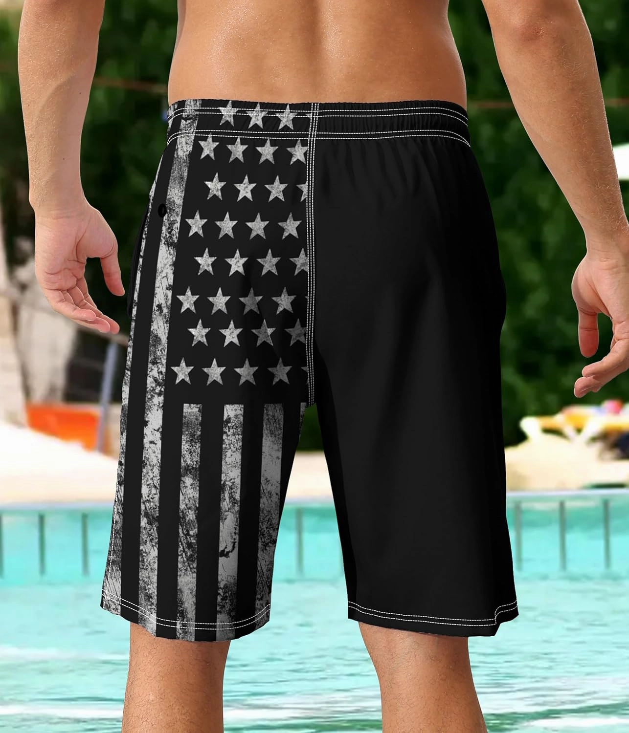 Mens Swim Trunks with Compression Liner 9" Swim Trunks Quick Dry Surfing Beach Shorts Hawaii Sports Shorts