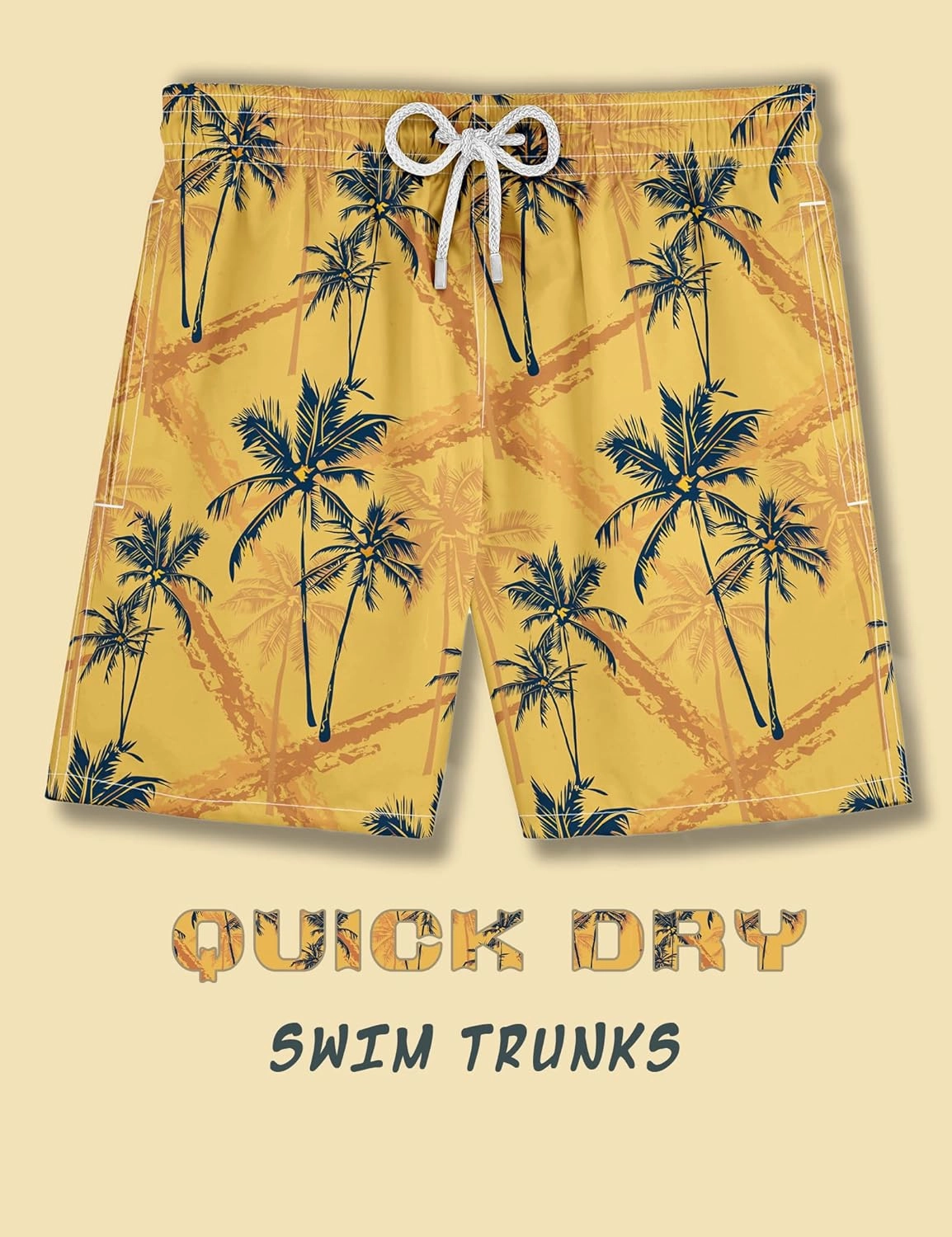 Mens Swim Trunks with Compression Liner Bathing Suits 2 Pack Quick Dry Stretch Beach Shorts 7 inch Inseam Swimwear