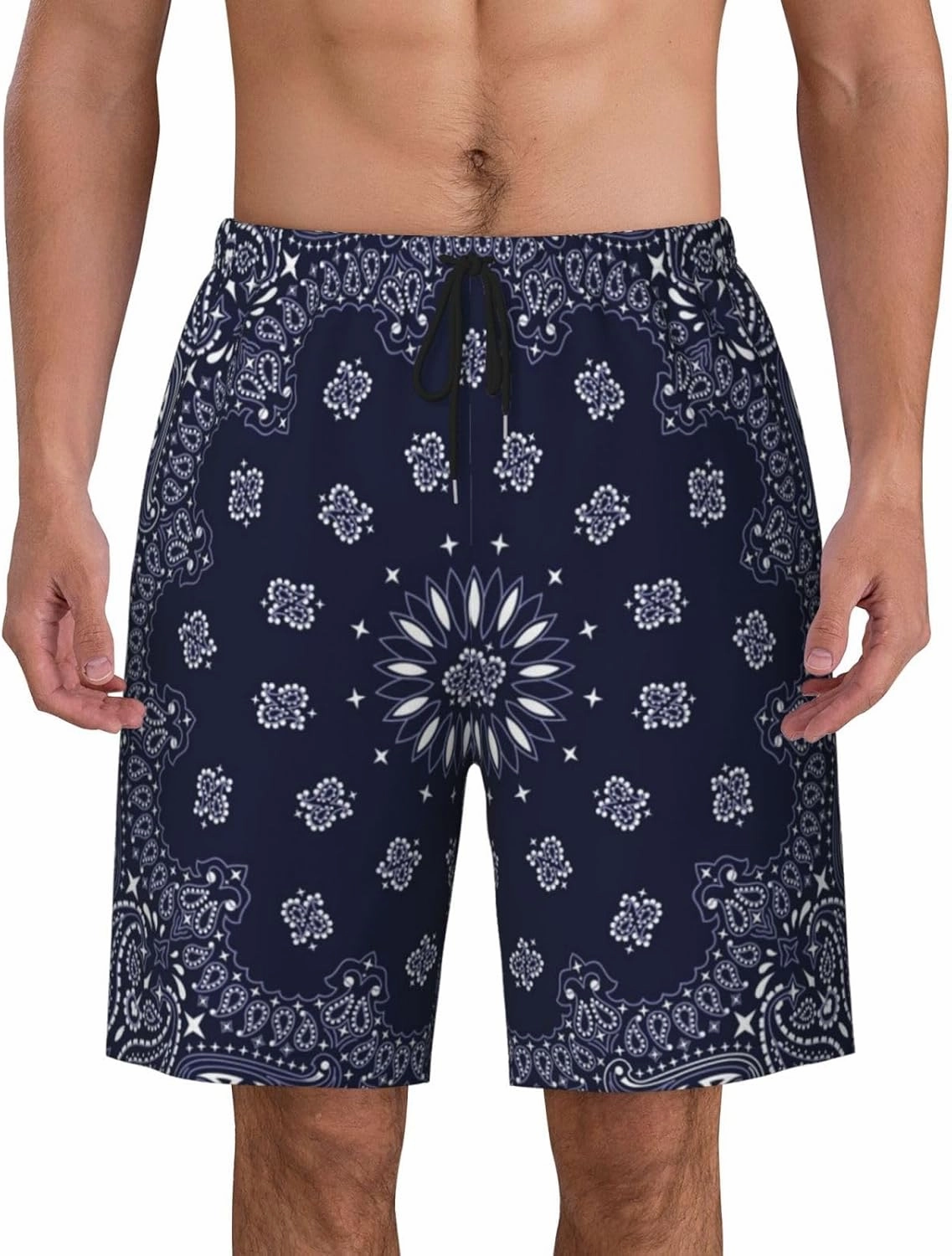 Mens Swim Trunks with Mesh Lining,Quick Dry Swimsuit Board Shorts Beach Pants Swimwear Bathing Suits