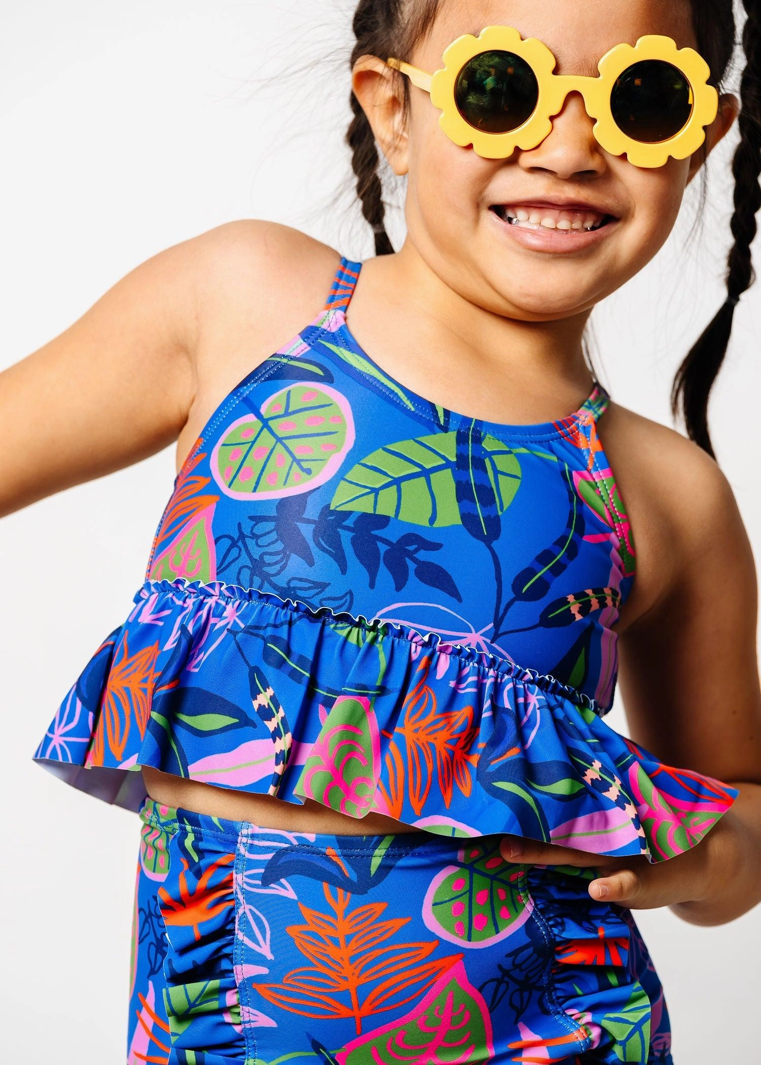 Midnight Jungle | Mini Peplum Top