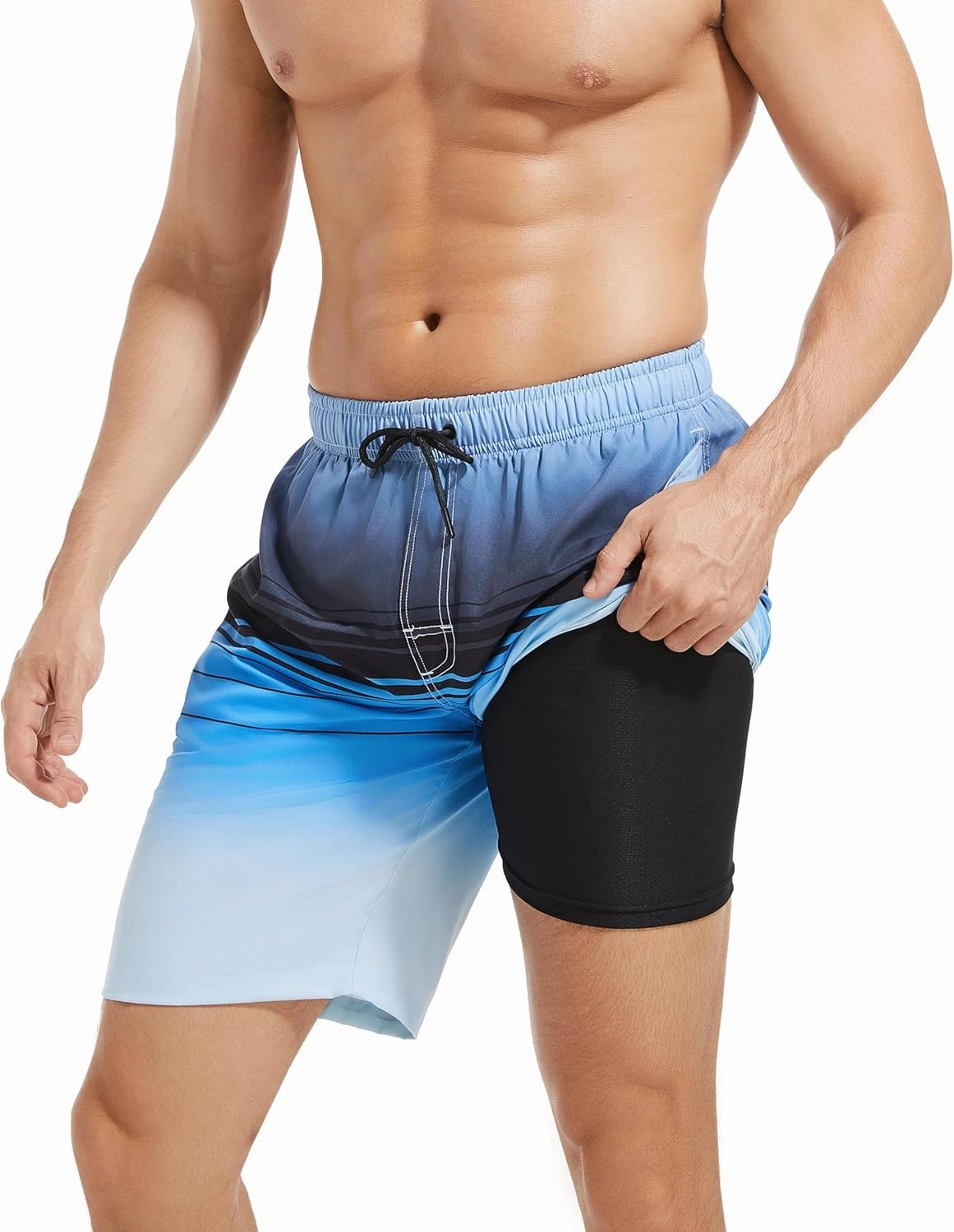 MILANKERR Mens Swim Trunks Swimming Trunks for Men,Mens Bathing Suit Swimsuit Men's Swimwear Swim Short 9" Inseam 20" Outseam