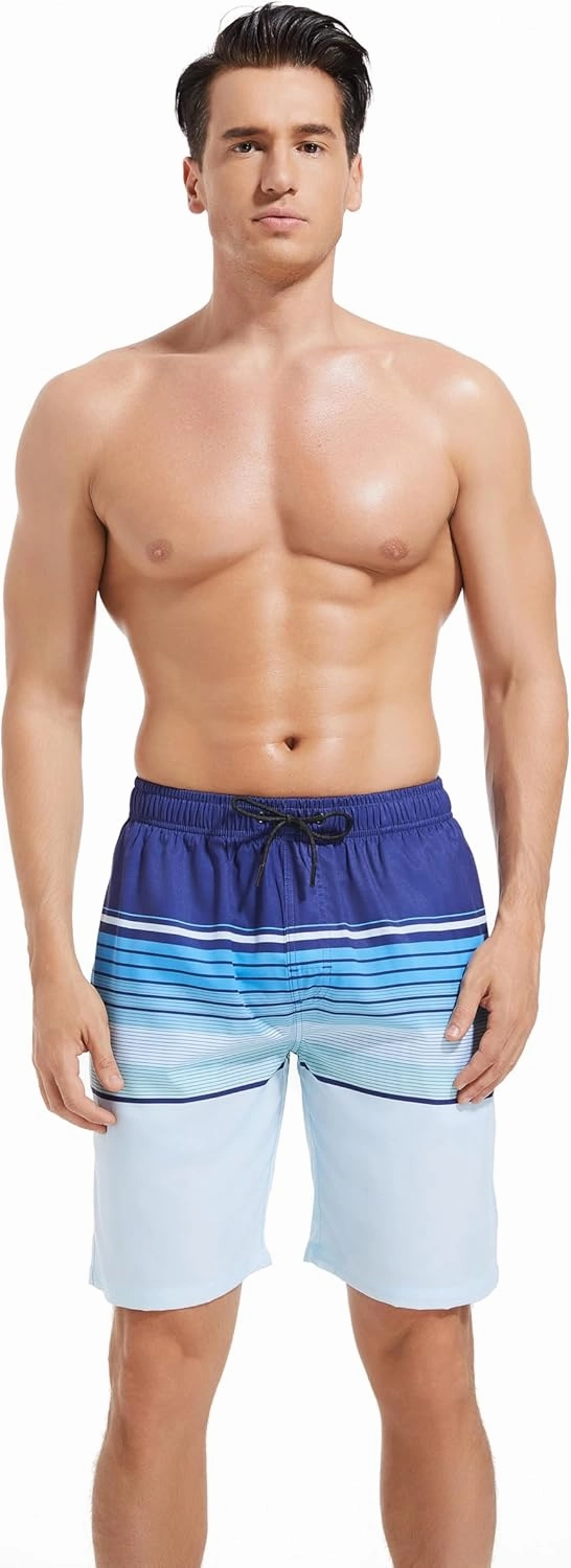 MILANKERR Mens Swim Trunks Swimming Trunks for Men,Mens Bathing Suit Swimsuit Men's Swimwear Swim Short 9" Inseam 20" Outseam