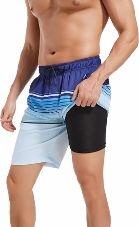 MILANKERR Mens Swim Trunks Swimming Trunks for Men,Mens Bathing Suit Swimsuit Men's Swimwear Swim Short 9" Inseam 20" Outseam
