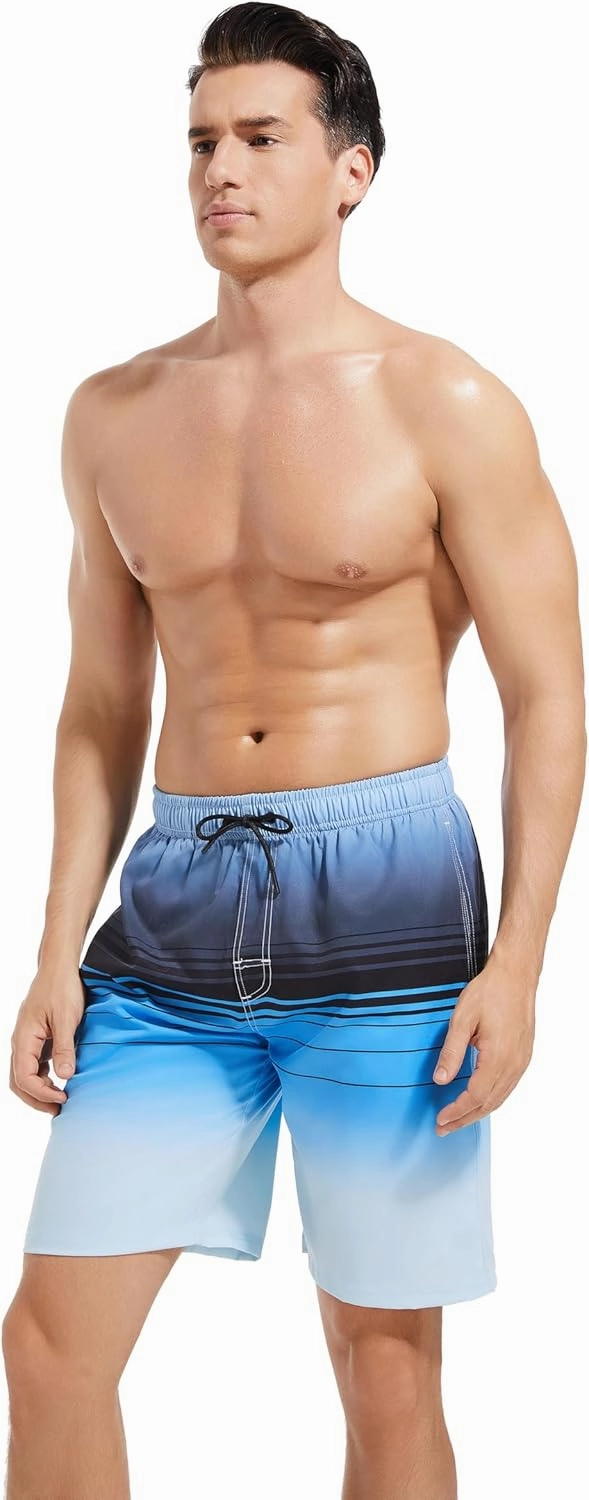 MILANKERR Mens Swim Trunks Swimming Trunks for Men,Mens Bathing Suit Swimsuit Men's Swimwear Swim Short 9" Inseam 20" Outseam