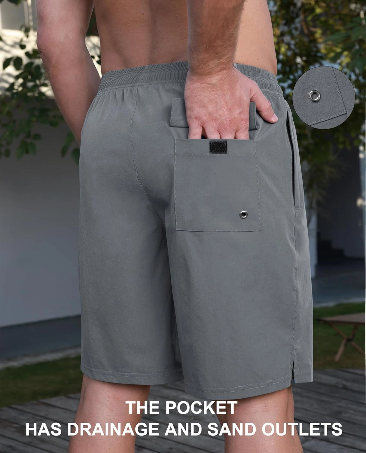 Milin Naco Swim Trunks 9 Inch Compression Liner 2 in 1 Quick Dry Swimming Shorts with Zip Pockets Drawstring Bathing Suits