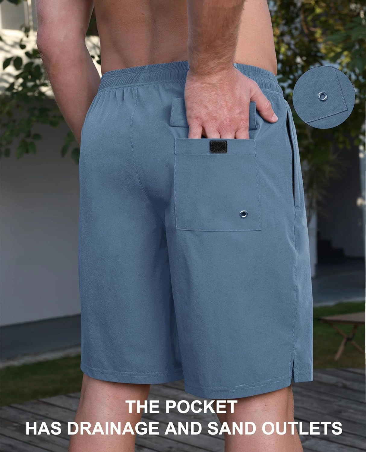 Milin Naco Swim Trunks 9 Inch Compression Liner 2 in 1 Quick Dry Swimming Shorts with Zip Pockets Drawstring Bathing Suits