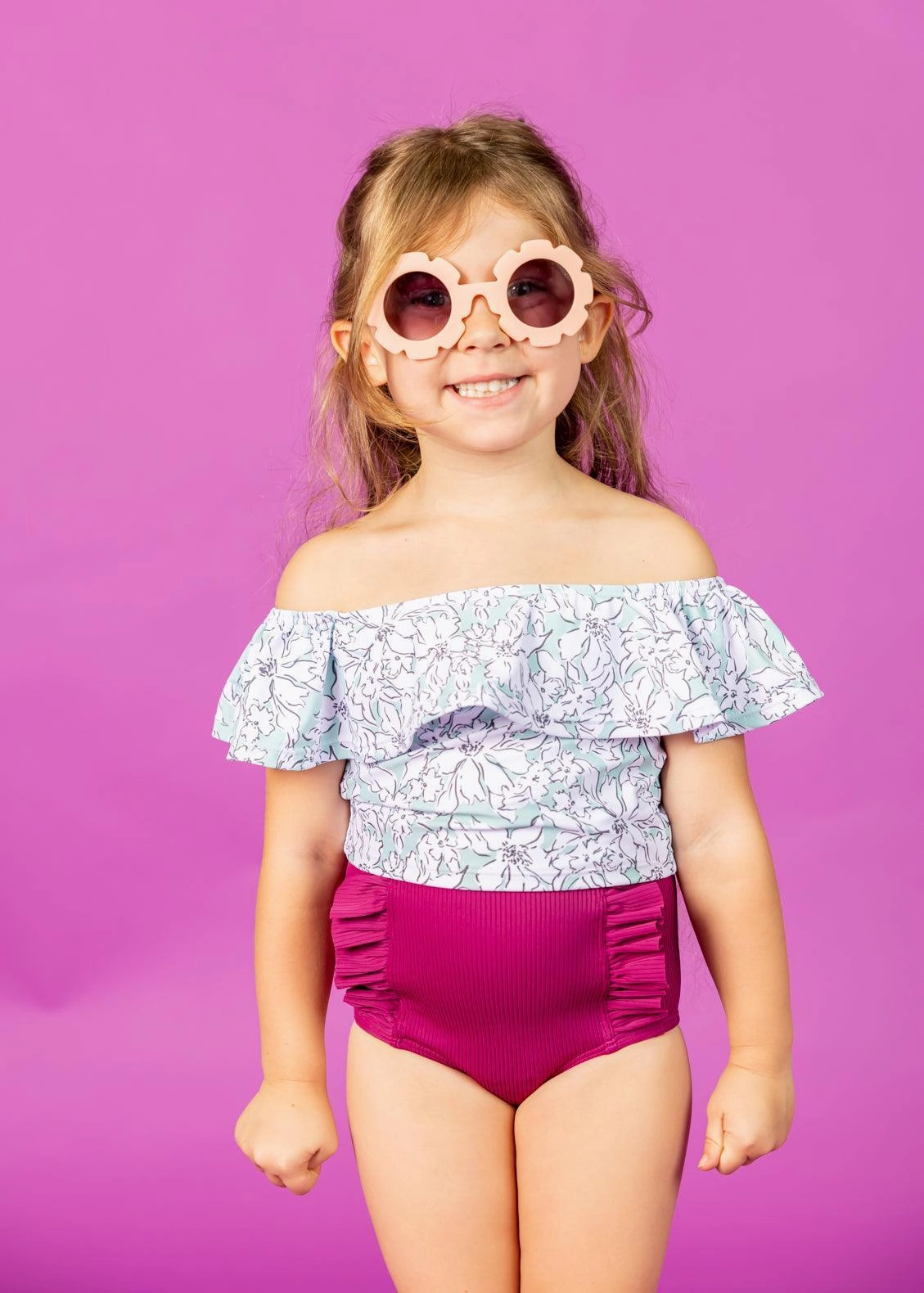 Mint Flowers | Mini Ruffled Around Top
