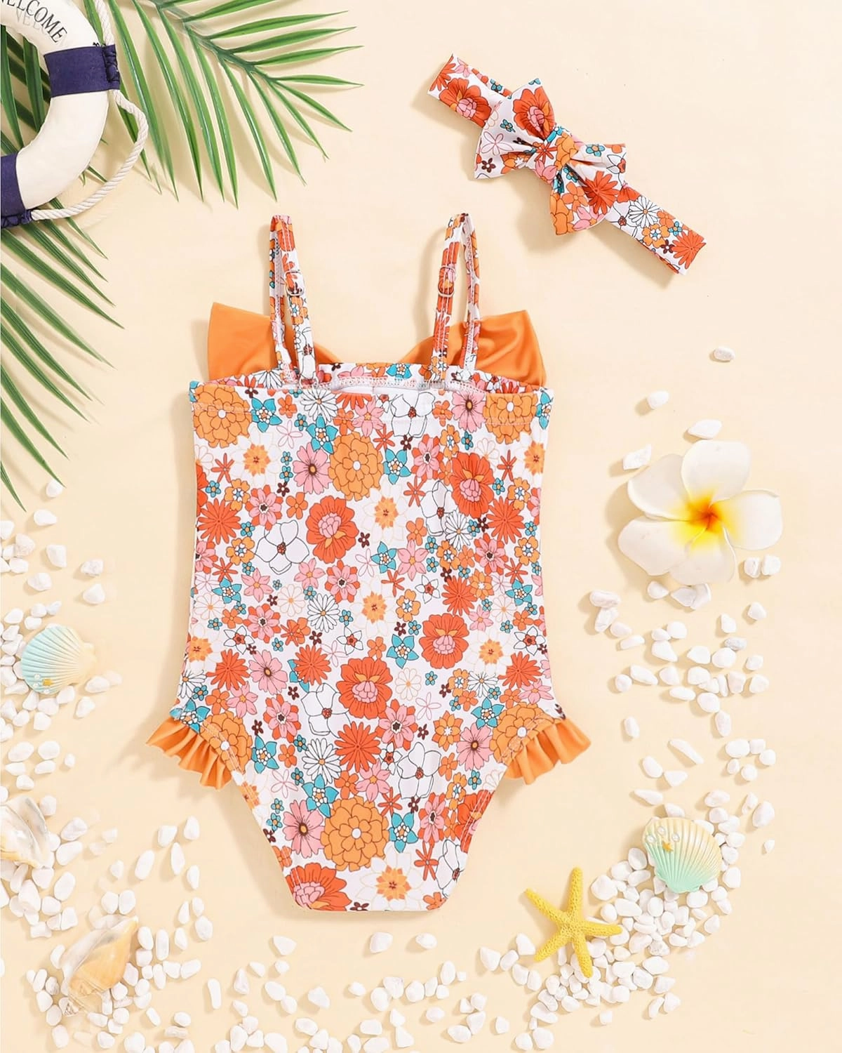 Mioglrie Toddler Baby Girl Swimsuit Infant Bathing Suits Summer Beach Swim Suit Newborn One Piece Swimwear for Girls
