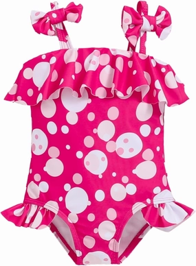 Mioglrie Toddler Girls Swimsuits Baby Bathing Suit Girl One Piece Shoulder Strap Ruffle Swimwear