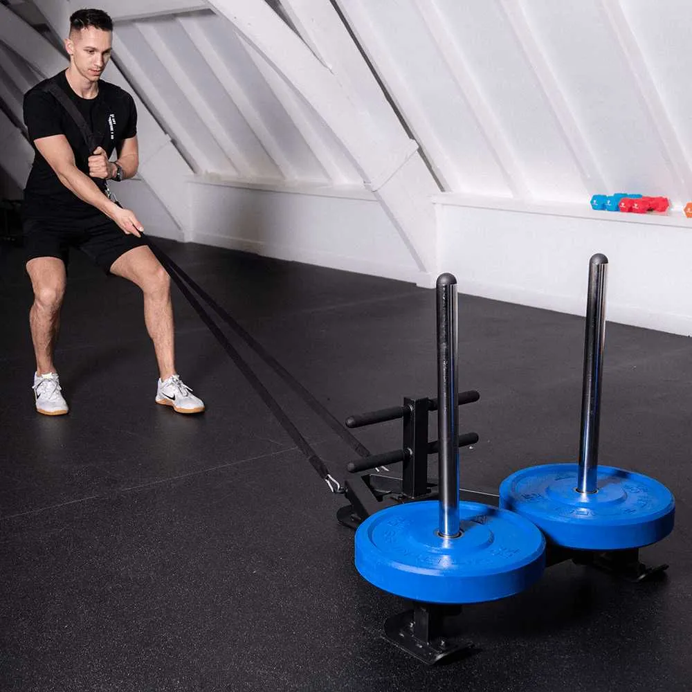 Hit Fitness Deluxe Power Sled With Harness, Exercise Rings, Gymnastic Rings