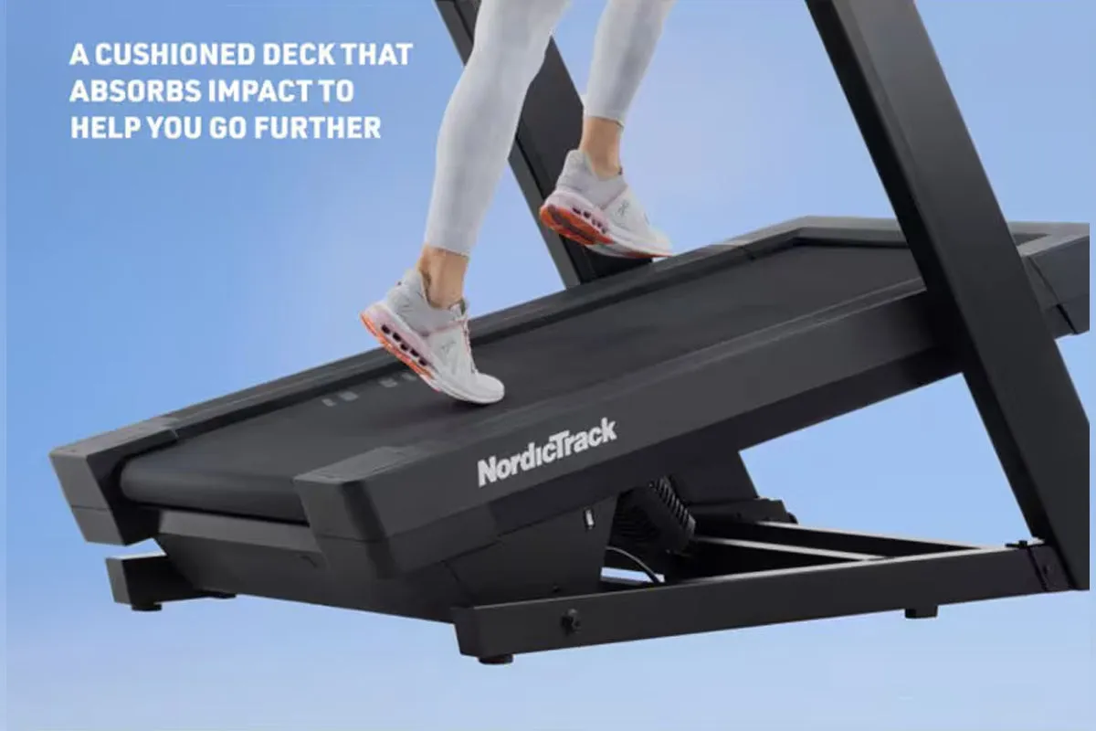 NordicTrack NEW X24 Treadmill (SUMMER SALE), Folding treadmill, Olympic weight plates