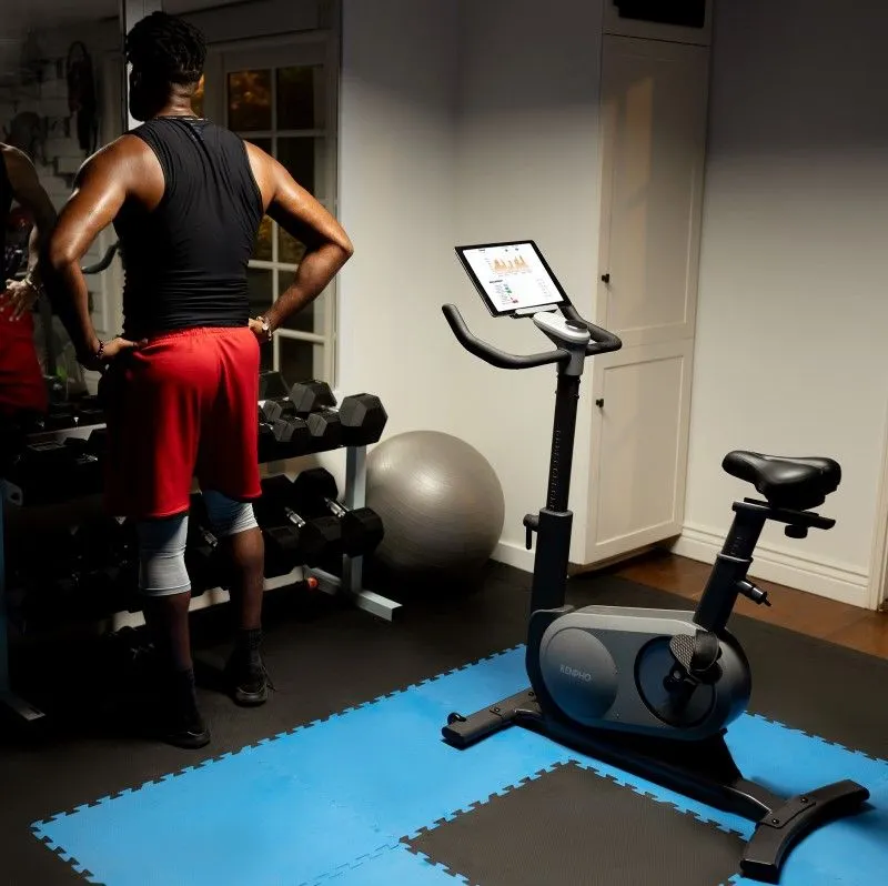 Renpho AI Smart Bike, Multi Functional Trainers, Armband phone holder
