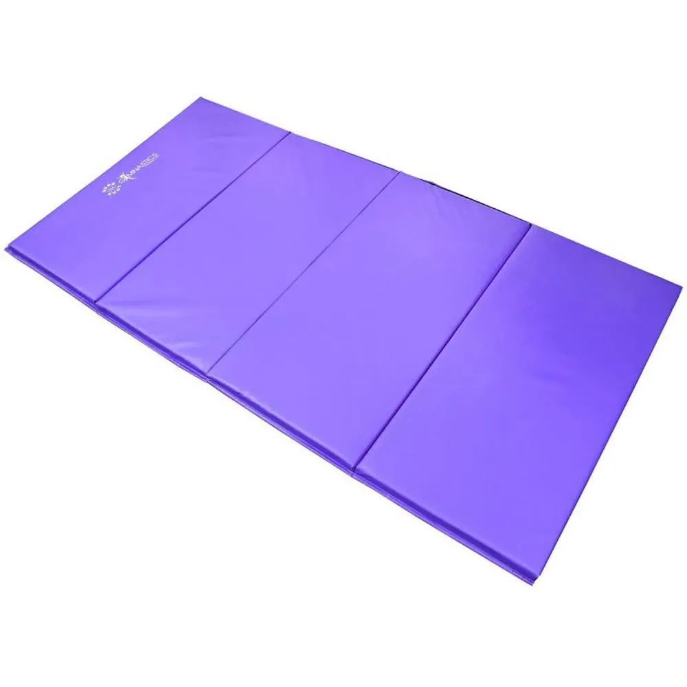 Sure Shot Foldable Gymnastics Mat (Purple) | 50mm, Barbell weight set, Sandbags,Battleropes, Bike Accessories