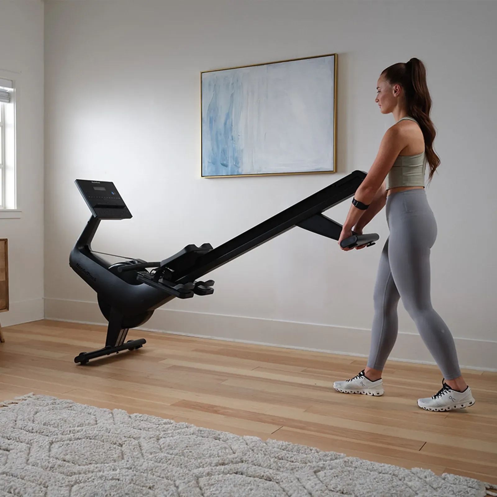 Nordictrack RW300 Rower | 2025 Model, Recovery,Stretching, Dumbbells