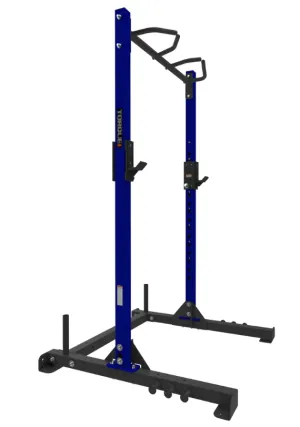 Moving Fast TORQUE Fitness 8ft Arsenal Squat Stand with Multi Grip Cross Kit Everyday Essential, Air bike exercise
