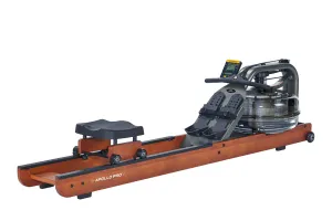 Must-Have FluidRower Apollo Pro V Brown Ready to Ship, Yoga strap with buckle, Folding treadmill