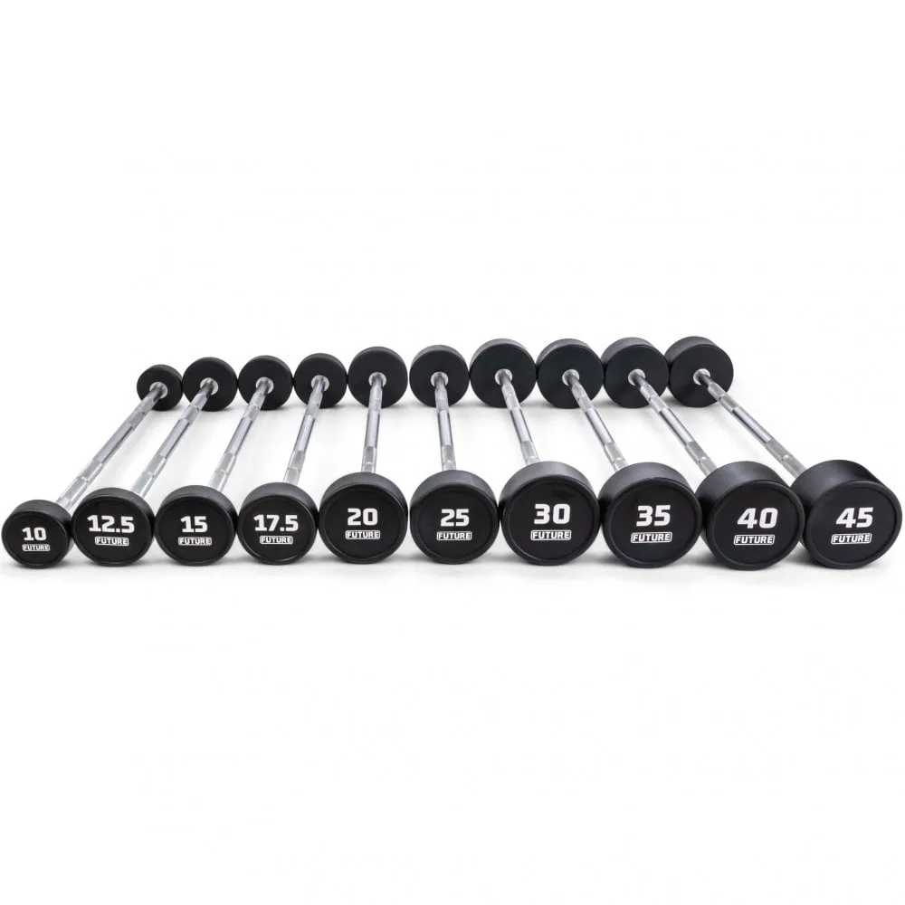 Future Premium Straight Urethane Barbell Set  & Rack 10 - 45kg, Pilates Reformers, New Year workout sale, Steppers,ClimbMills