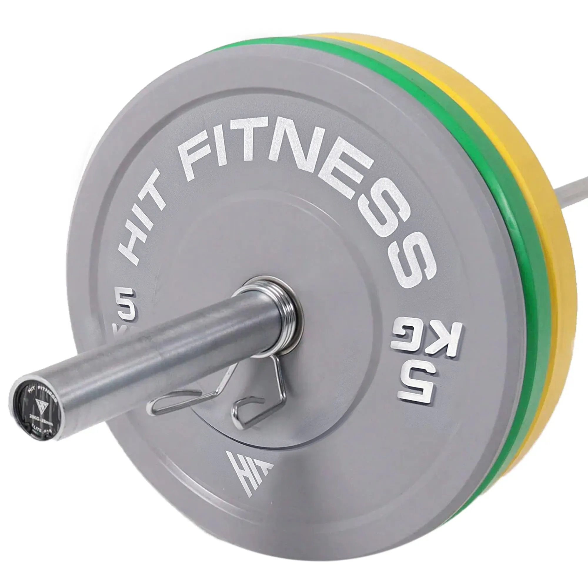 Hit Fitness 120kg Coloured Bumper Plates Athletic Weight Set, Fitness Testing