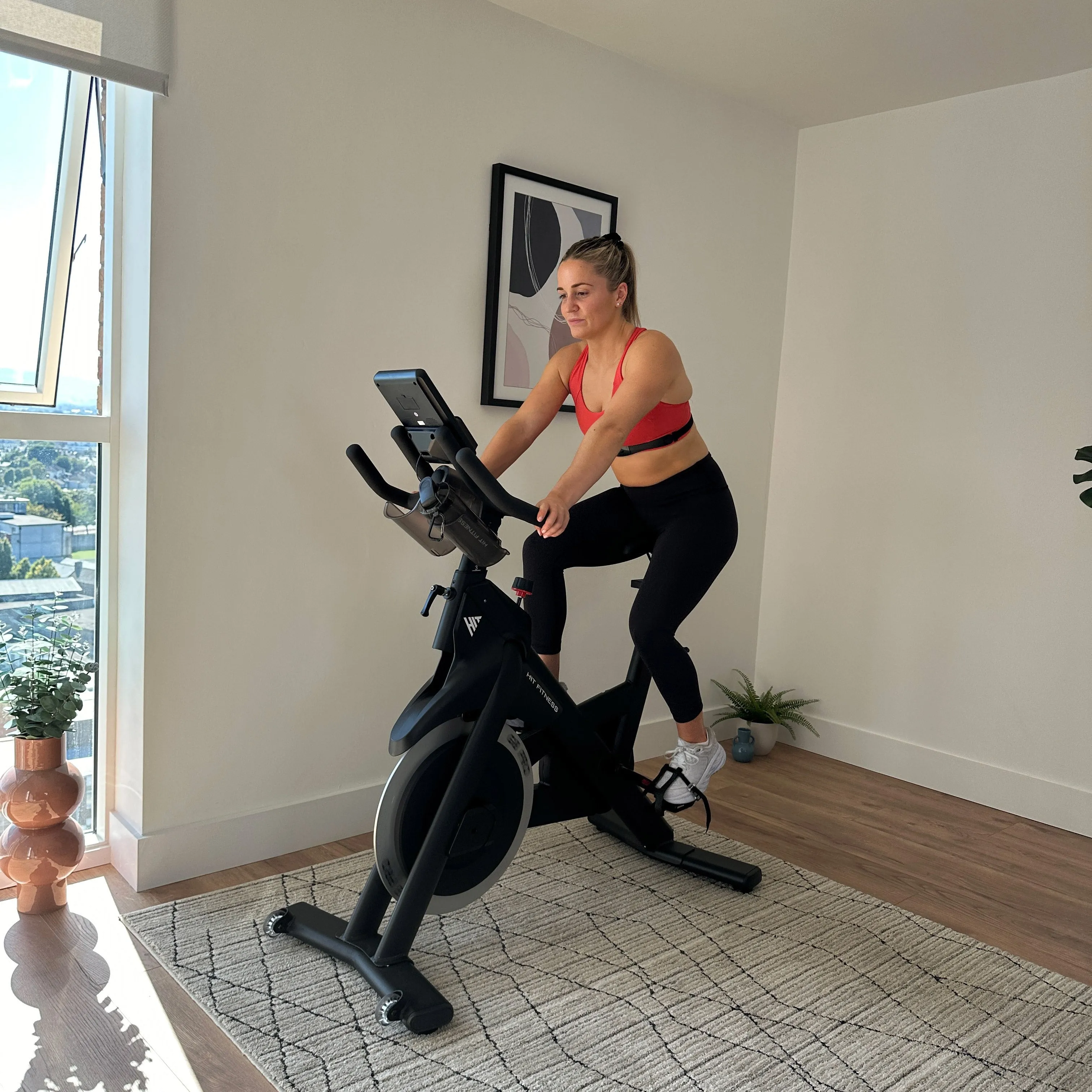 Hit Fitness G8 PRO Indoor Exercise Bike, Biodegradable resistance bands, Cable Attachments