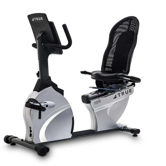 TRUE Fitness ES700 Recumbent Bike - T9 Touchscreen, Acupressure mat, Indoor Bikes, Sit Ups,Push Ups