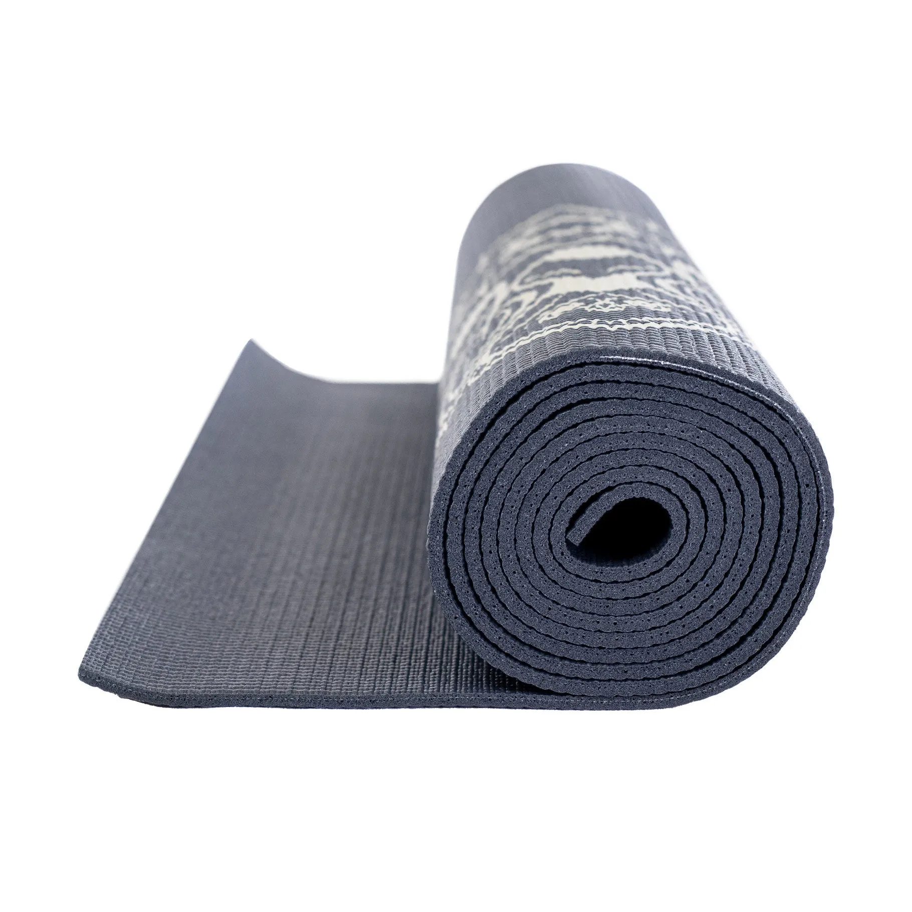 Fitness Mad Mandala Alignment Yoga Mat | 4mm Grey, Plate Loaded Equipment, Push Up Racks