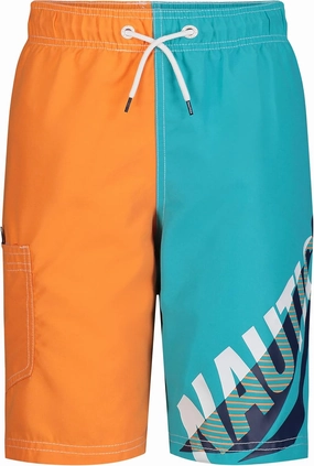 Nautica Boys' Swim Trunk with UPF 50  Sun Protection