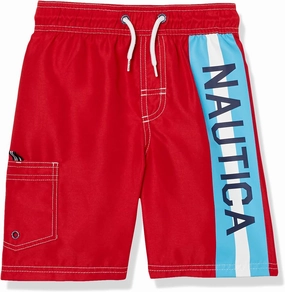 Nautica Boys' Swim Trunk with UPF 50  Sun Protection