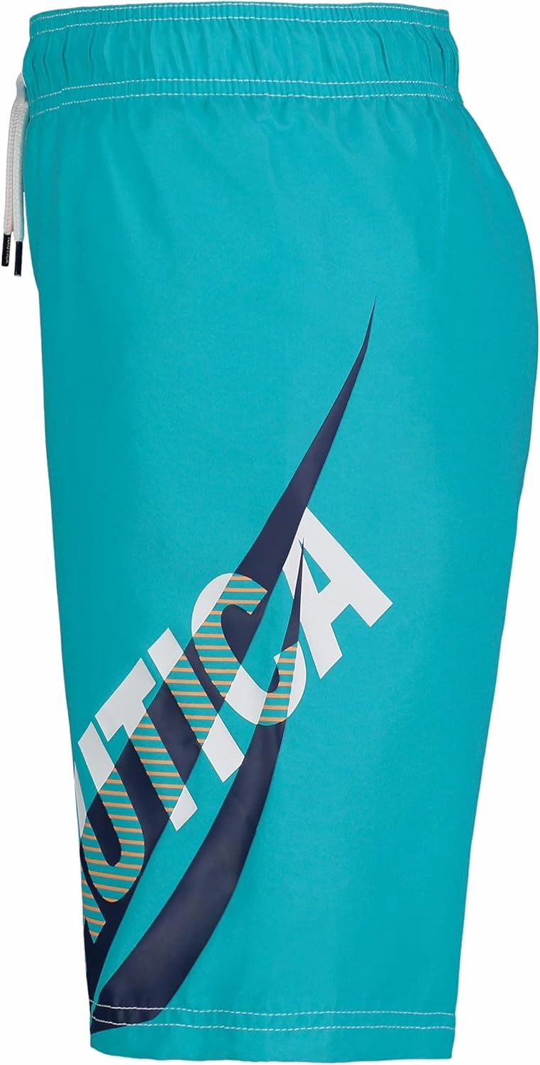 Nautica Boys' Swim Trunk with UPF 50  Sun Protection