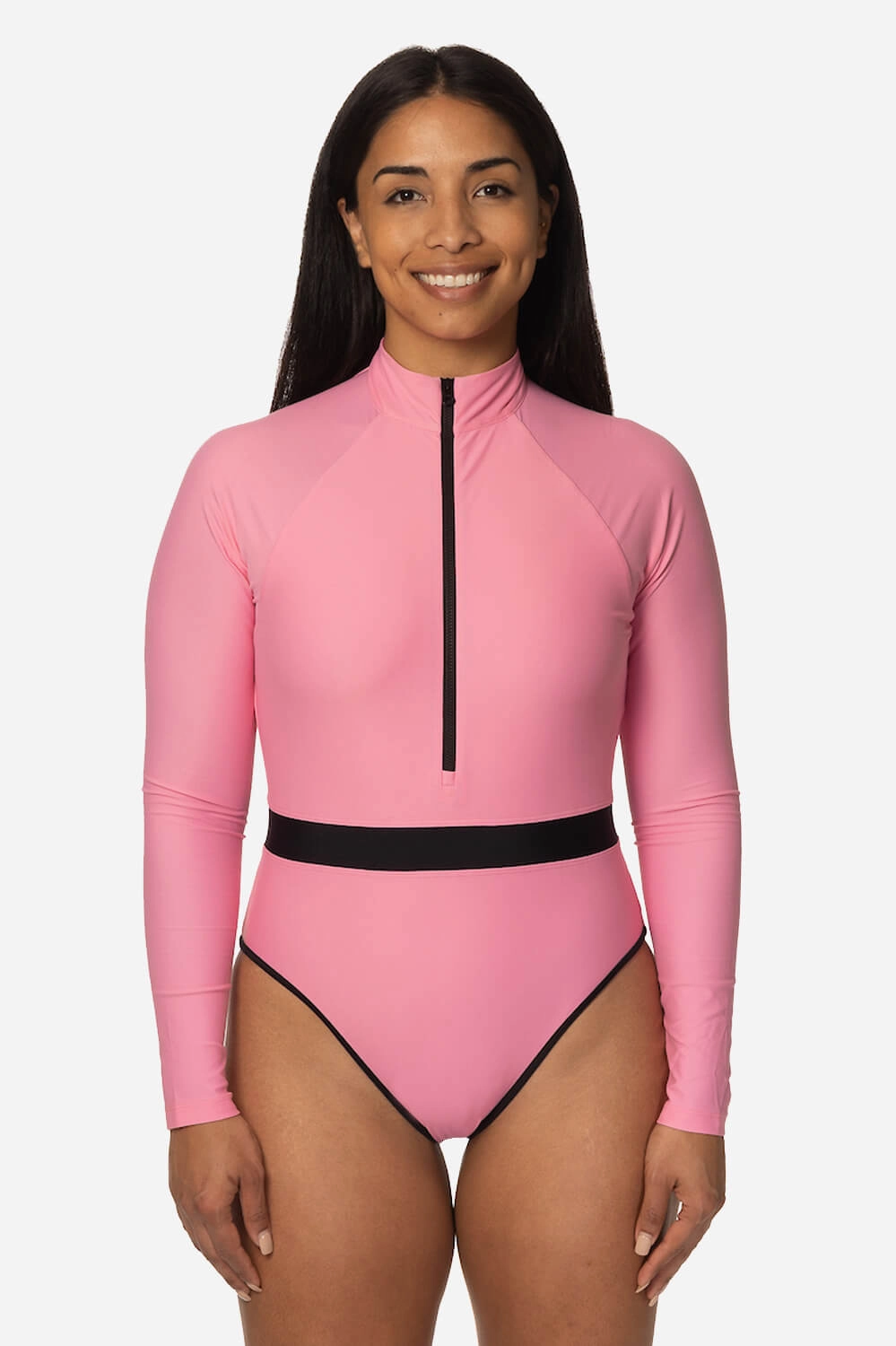 Nazare Long Sleeve Zip-Up Surf One Piece - Dazzle