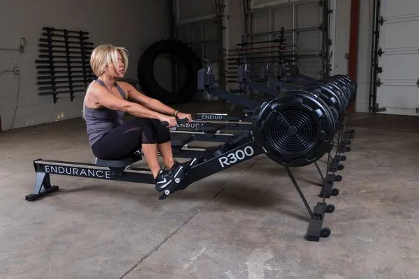 Body-Solid R300 Rower, Commercial Treadmills, Kettlebell set