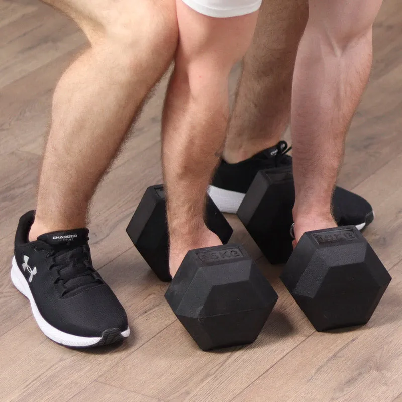 Hex Dumbbells Pack - 12 Pairs | 5kg to 25kg, Upright Bikes, Peloton Bike , Gloves Straps,Belts