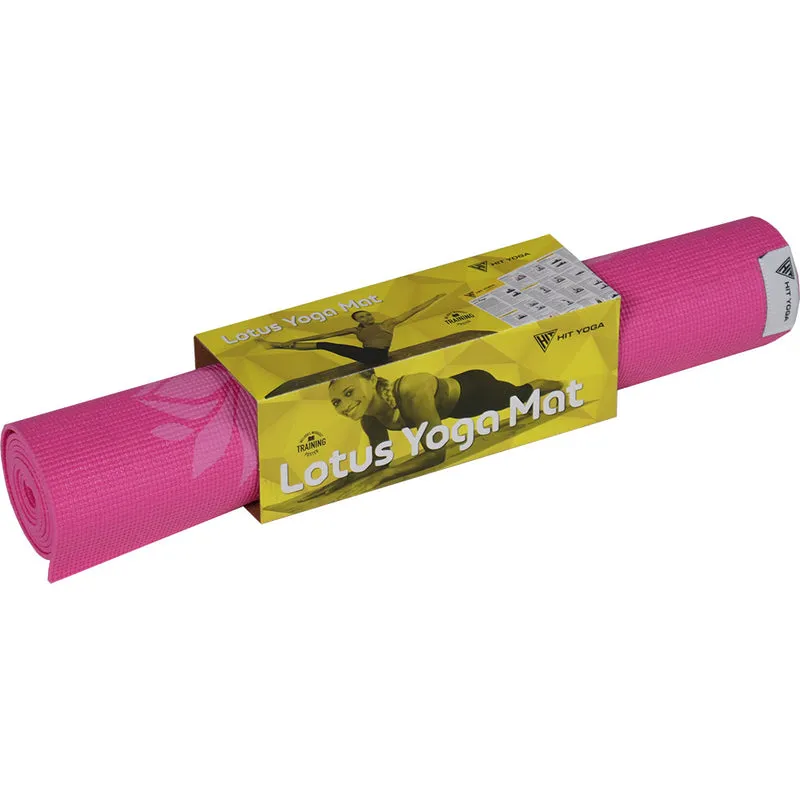 Hit Yoga Mat 4mm Pink Lotus | 10 Pack Bundle, Weightlifting chalk, Ice Bath Tubs