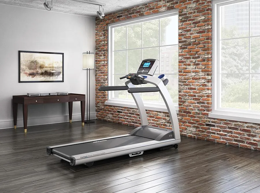 Life Fitness T5 Treadmill with Go Console, Yoga bolster pillow, Bands,Tubing