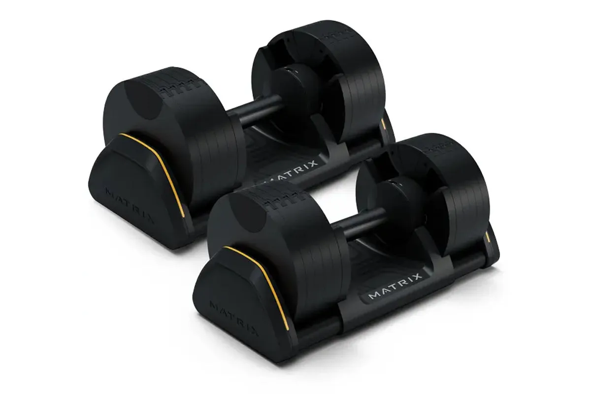 Matrix DB50 50lb Adjustable Dumbbells, Aerobic Training,Yoga, Multi Gyms, Acupressure mat