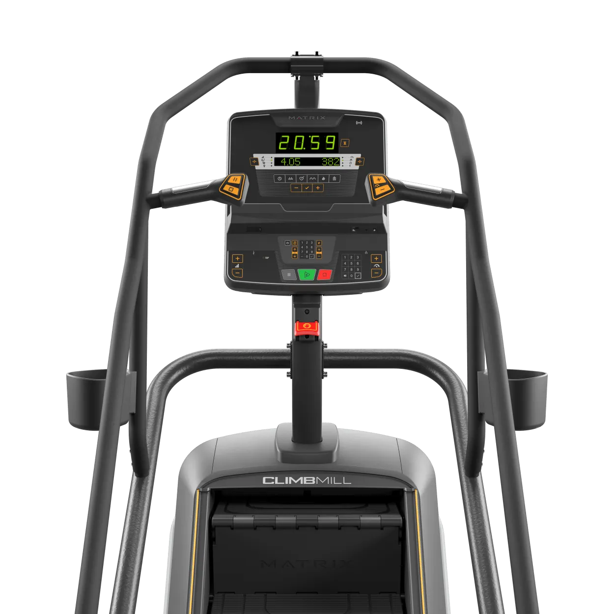 Performance Climbmill with LED Console, Overhead pulley storage, Squat Racks, Air Resistance Bikes