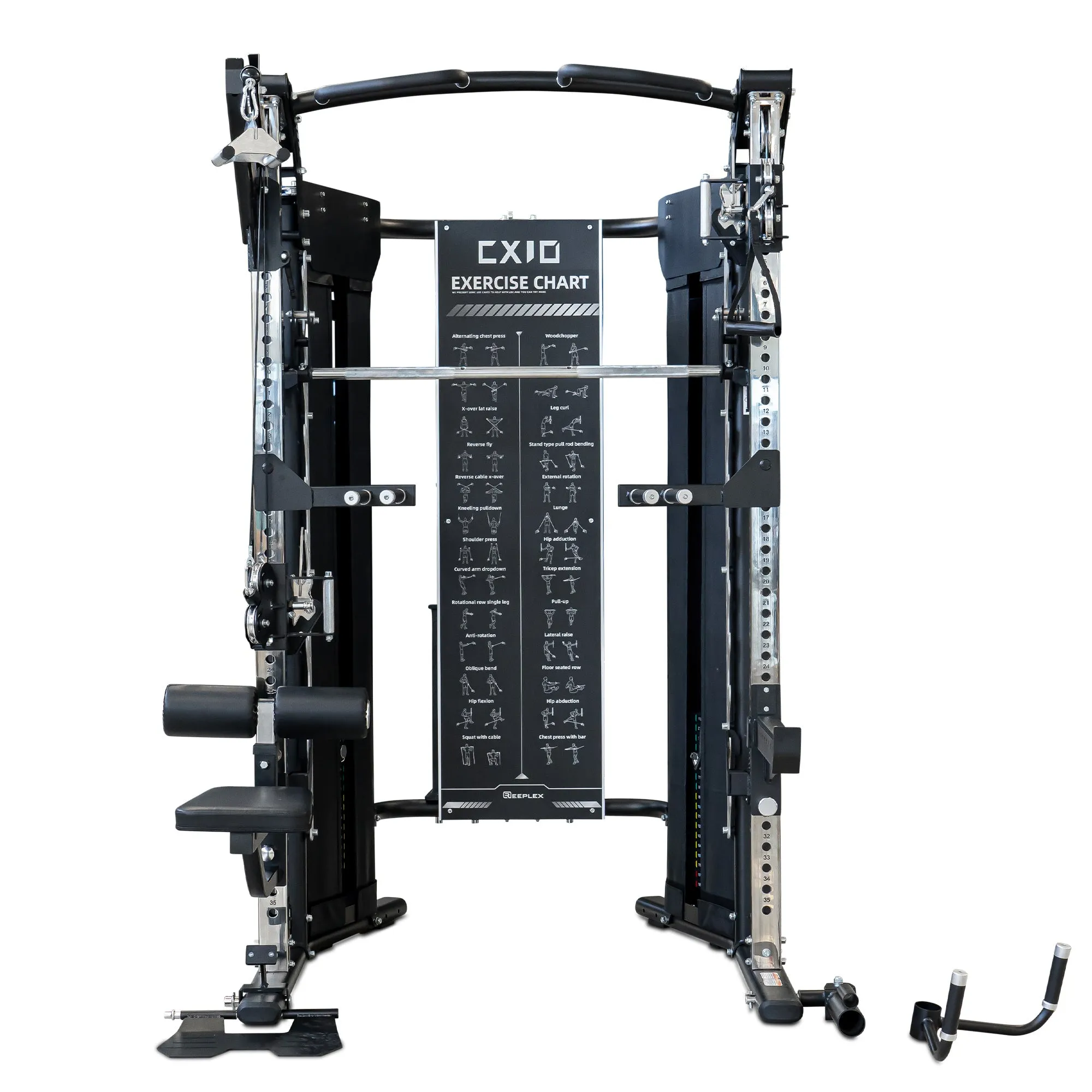 Reeplex CX10 Multi Functional Trainer   Gym Attachments, Barbells