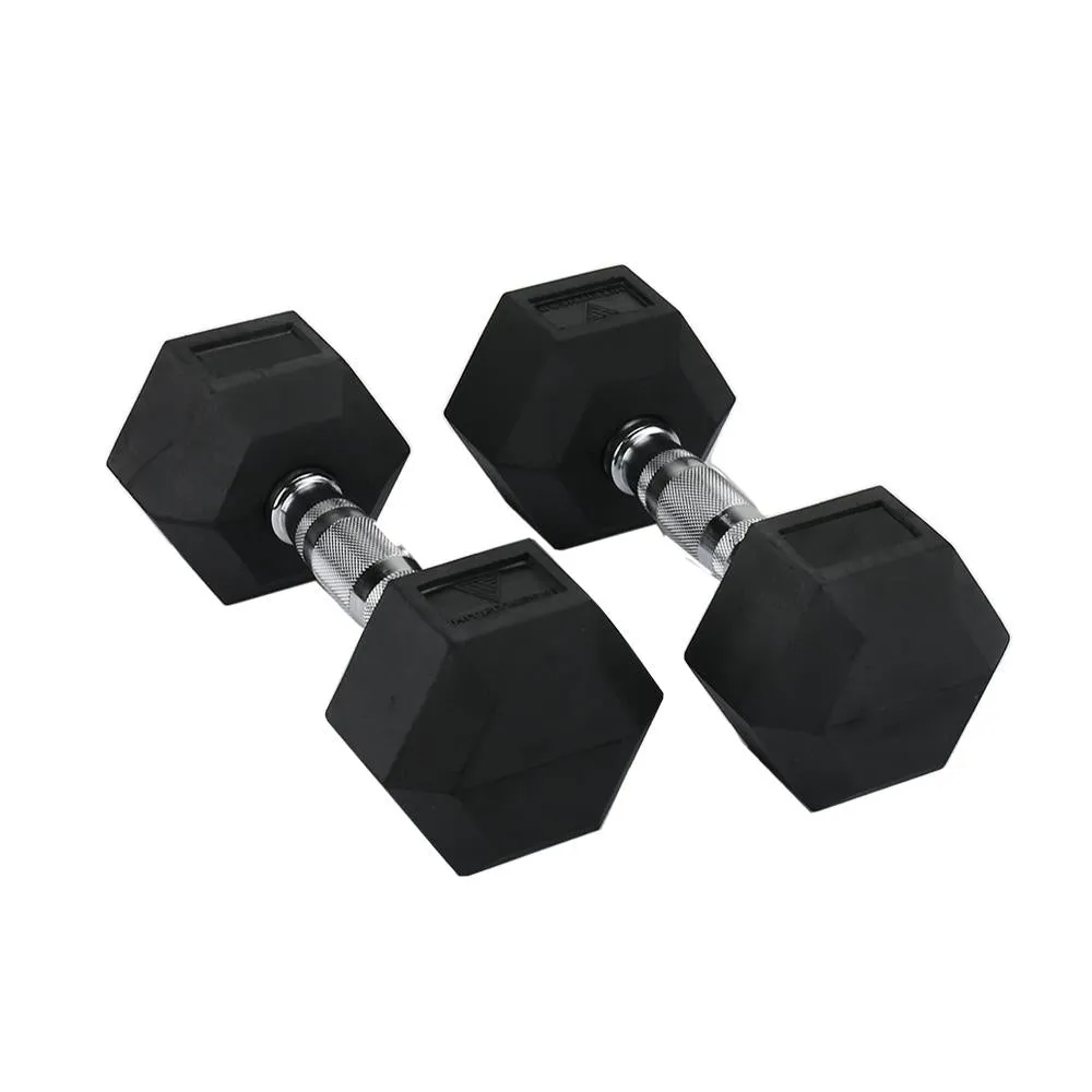 Hit Fitness Hex Dumbbells | 35kg, Portable stair stepper, Agility,Speed, Lifting straps for gym