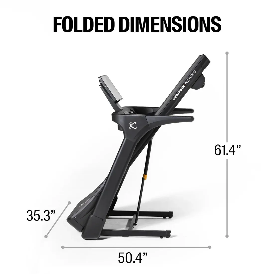 Inspire Series - T5 Treadmill with 15" LED Display, Skipping Ropes, Slant board for calves
