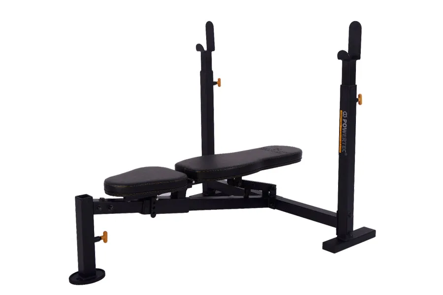 Powertec Streamline Olympic Bench, Folding treadmill, Yoga blocks cork