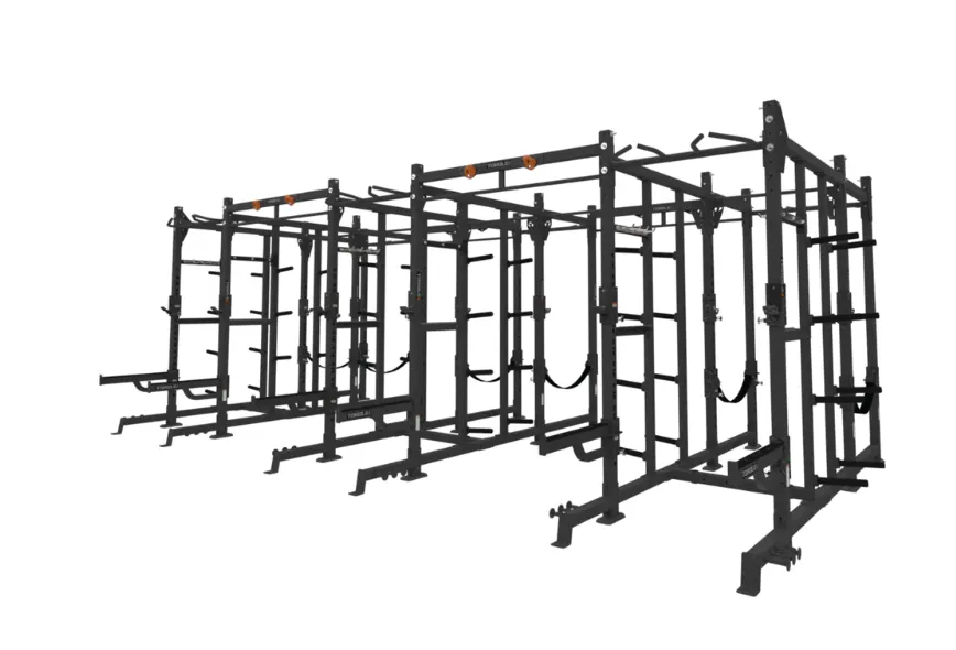 TORQUE Fitness FOOT 24x10 ft Siege Storage Combination Rack, Battle ropes