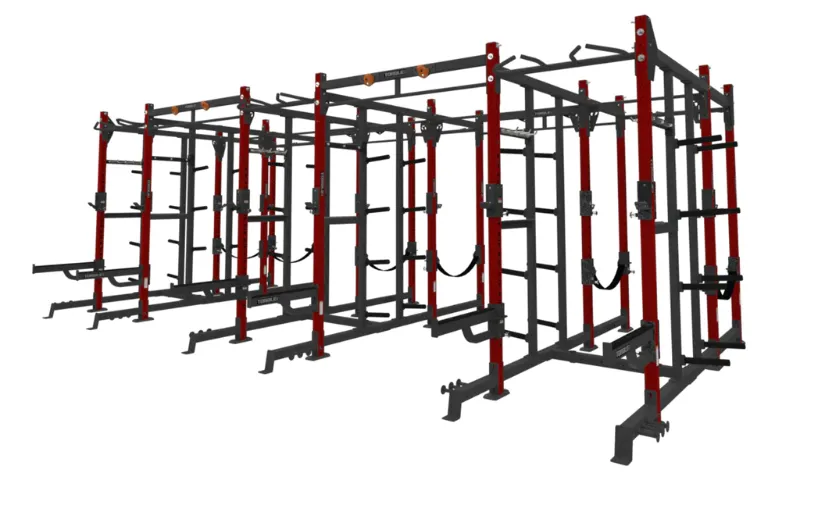 TORQUE Fitness FOOT 24x10 ft Siege Storage Combination Rack, Cardio Accessories
