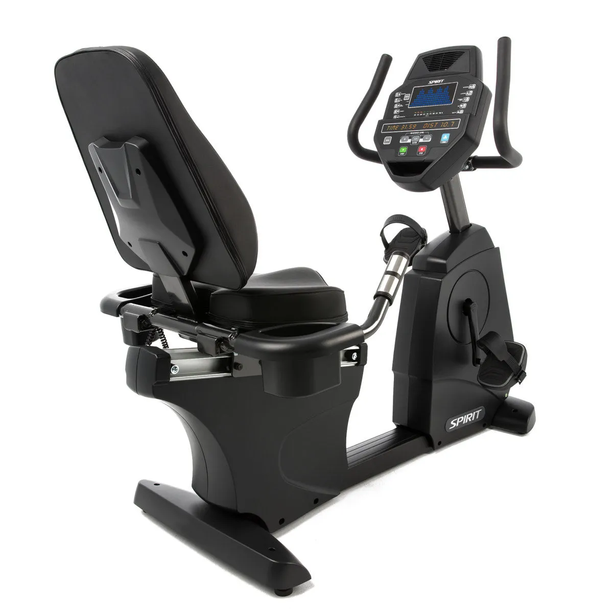 New Favorites Spirit Fitness CR800 Recumbent Exercise Bike with TFT Console Made for You, Calorie burn tracker, Doorway chin up bar