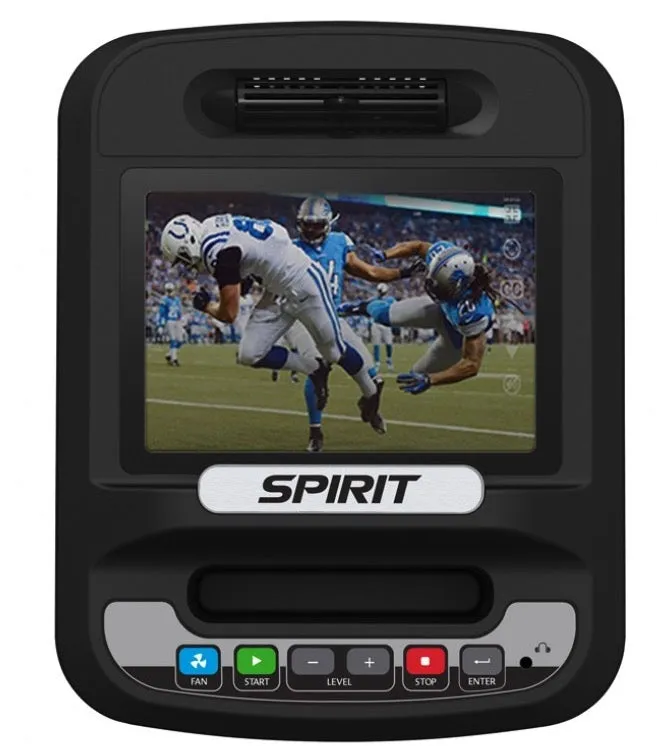 Spirit Fitness CR800 Recumbent Exercise Bike with TFT Console, Barbell Rack