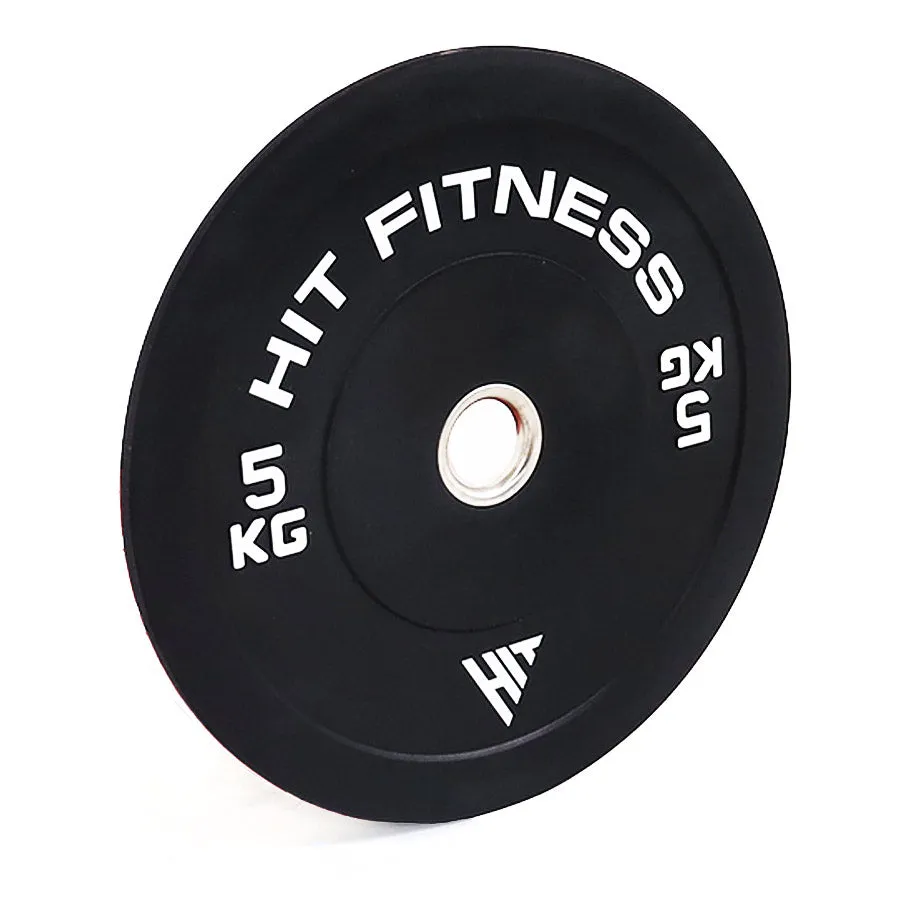 Hit Fitness 5kg Commercial Black Rubber Bumper Plate, Resistance band repair clips