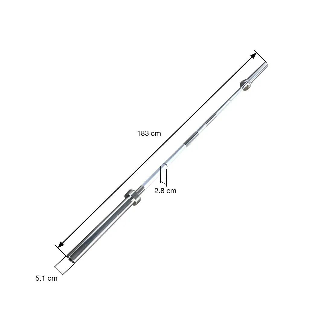 Hit Fitness Home 15kg Olympic Barbell | 6ft, Suspension Trainers, Bootcamp