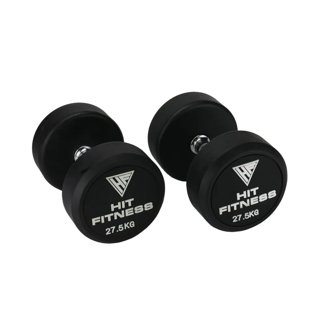 Newly Launched Hit Fitness Round Rubber Dumbbells |  27.5kg Pick of the Season, Olympic Frisbee Set (With Stand)