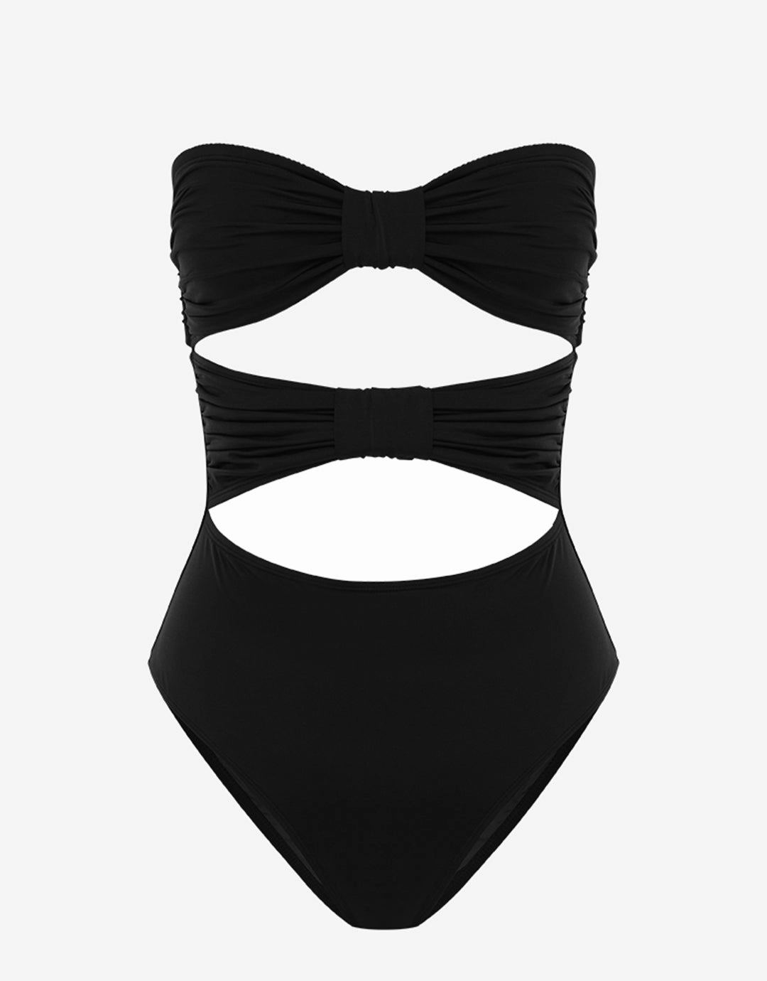 Noir Ruched Holiday One Piece Swimsuit