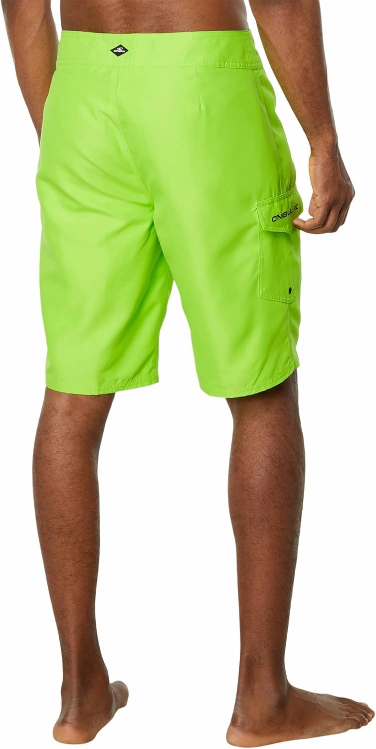 O'NEILL Men's 21 Inch Solid Boardshorts-Water Resistant Swim Trunks for Men with Quick Dry Stretch Fabric and Pockets