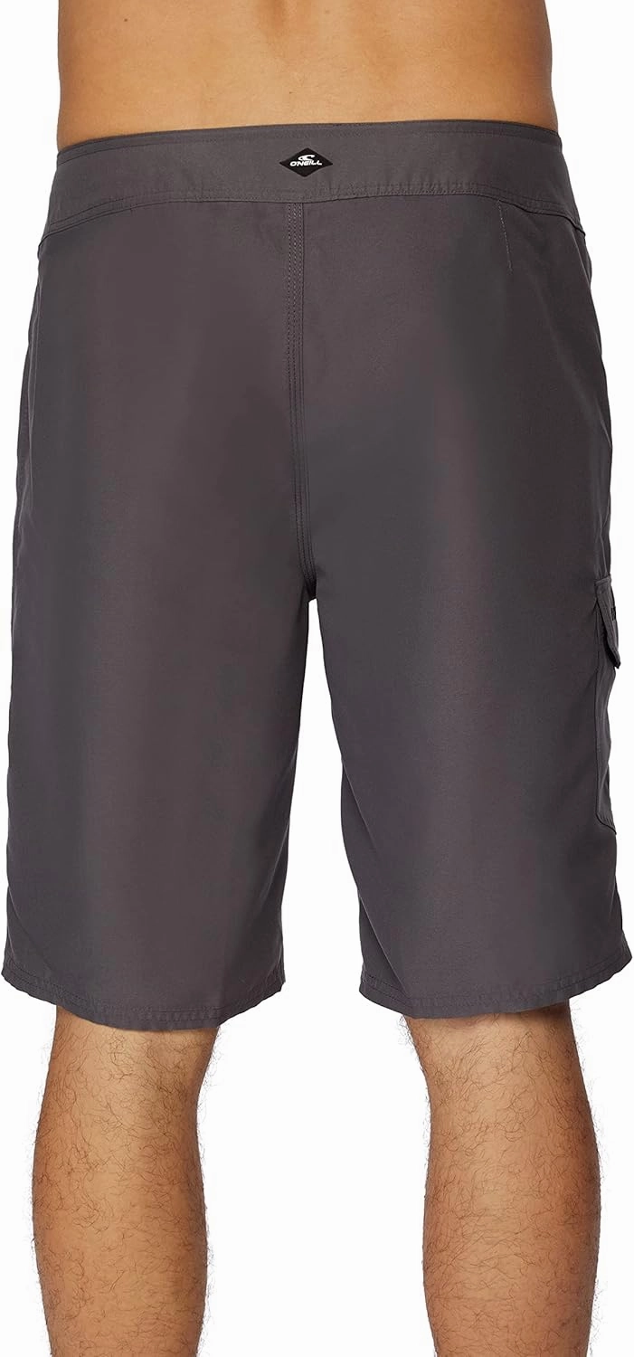O'NEILL Men's 21 Inch Solid Boardshorts-Water Resistant Swim Trunks for Men with Quick Dry Stretch Fabric and Pockets